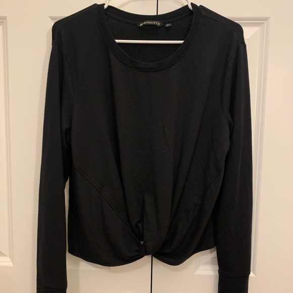 athleta front knot black top - Picture 1 of 6